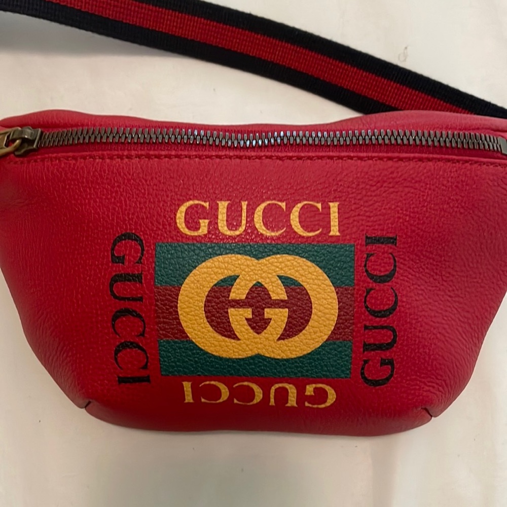 Authentic Red Gucci bum bag mini